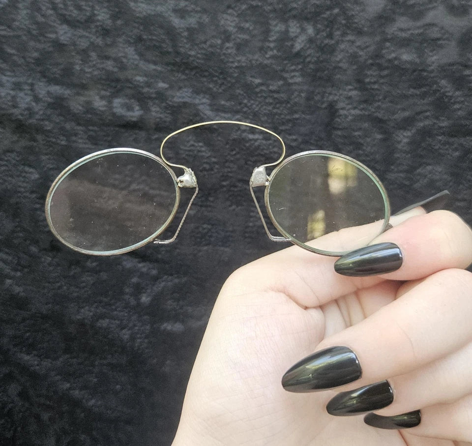 Antique Handheld Lorgnette Magnifying Reading Opera Lens Glasses