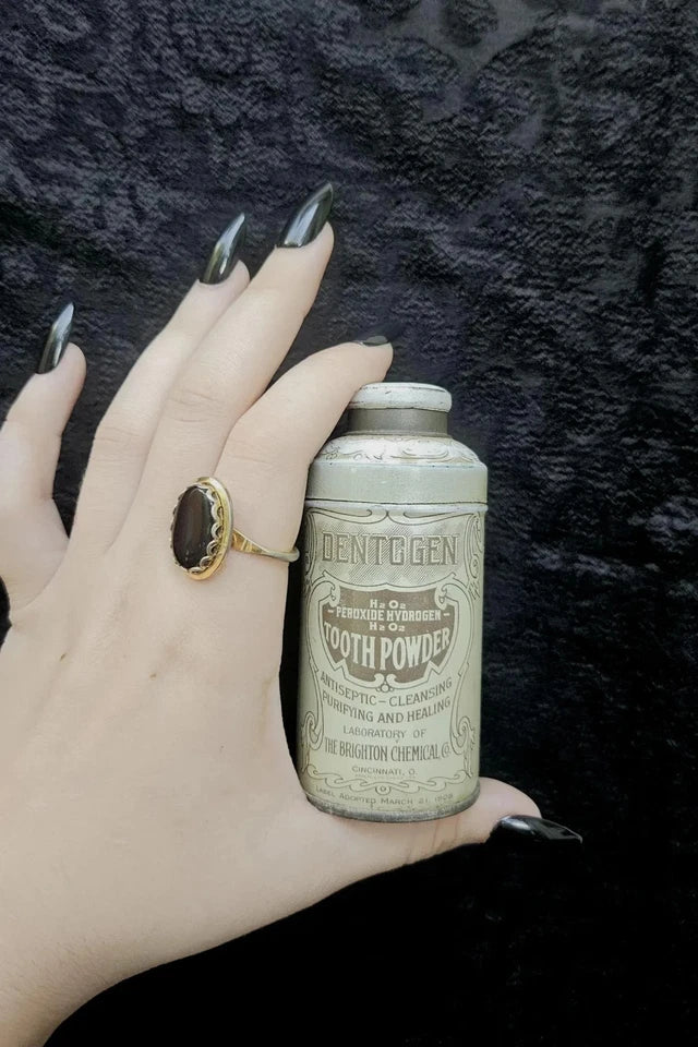 Early 1900s 'Tooth Powder' Dental Medicine Tin Bottle | Antique Quack Medicine